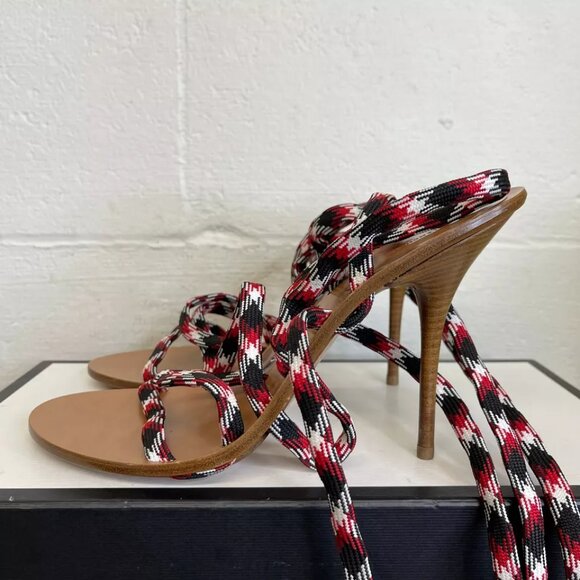 Balenciaga Lace Up Sandals Stilettos Heels Open Toe Women's Size 41 EU/11 US - Picture 5 of 15